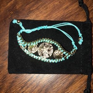 teal sand dollar bracelet